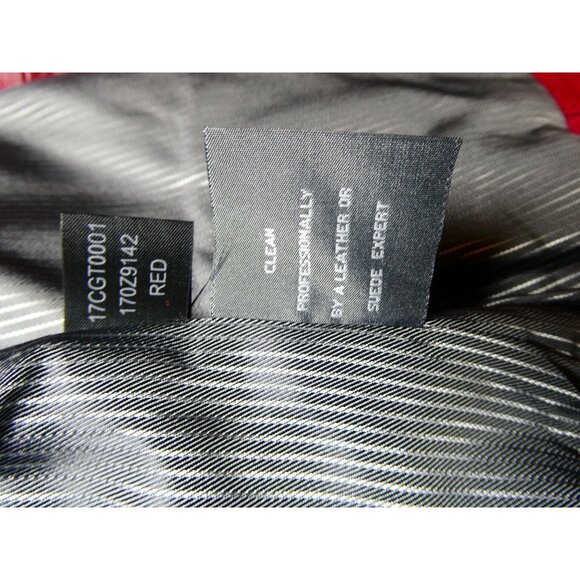 Kenneth Cole Reaction Red Leather Jacket - Picture 6 of 8